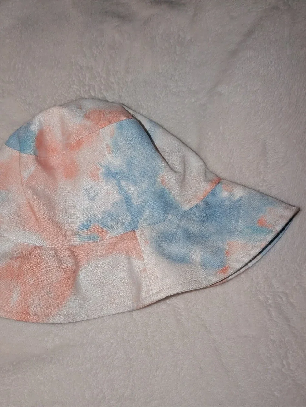 Pastel Tie Dye Bucket Hat Blue & Orange Sun Hat Summer Accessories Kids/Pre-Teen